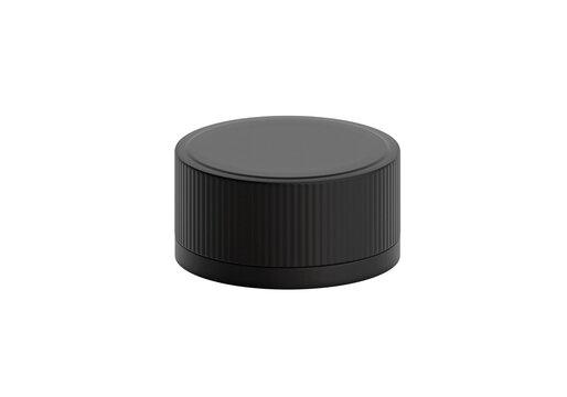 Premium Black PP Screw Cap Closure Isolated