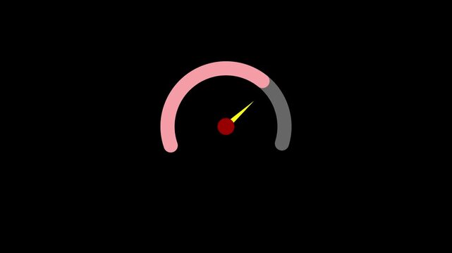 Modern Speedometer Gauge Vector Isolated on Transparent Background for Dashboard, UI and Automotive Design...Modern Speedometer Icon on Transparent Background.
