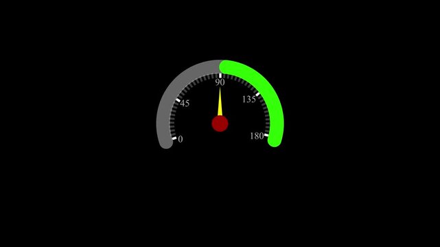 Modern Speedometer Gauge Icon on Transparent Background for Dashboard, Automotive, Web and Mobile UI Design...Digital Speedometer Meter Vector Isolated on Transparent Background.4k