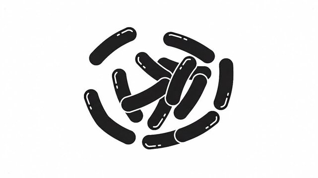 Microscopic virus cell icon for infection disease and microbiology concept.