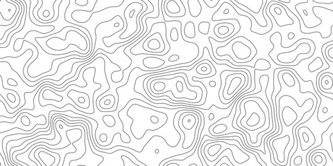 Fototapeta premium Topographic map contour lines forming an abstract pattern of elevation changes, conveying a sense of geography and data visualization.