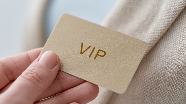 Hand holding a premium VIP access card, signifying exclusivity and special privileges