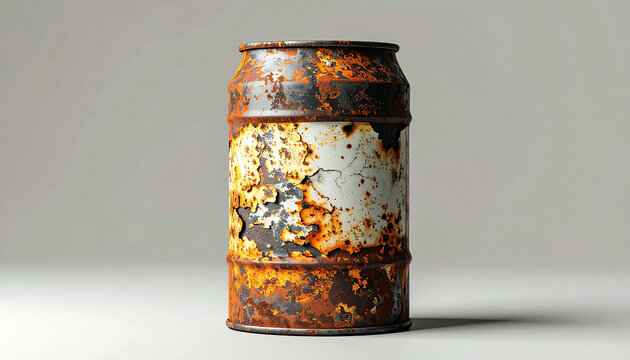 Rusted Beverage Can Isolated