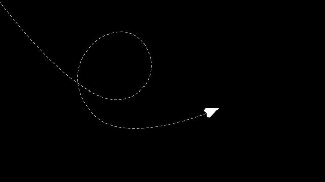 Route map with location. white arrow animated.