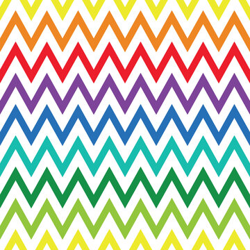 Colorful rainbow zigzag seamless pattern vector. Bright multicolor background texture with geometric vibrant chevron lines and abstract creative repeat print for wrapping paper and other design