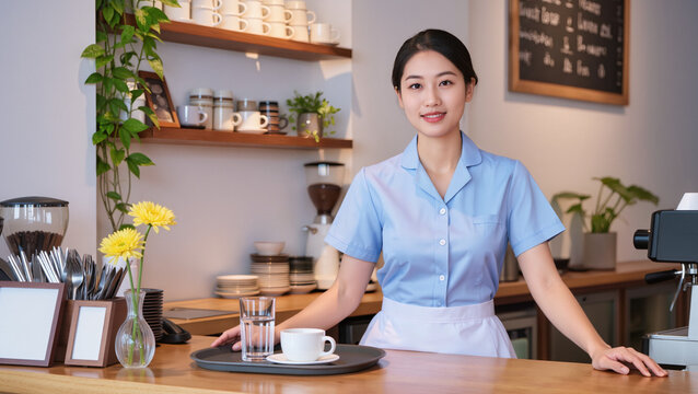 Waitress at work 