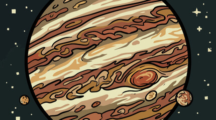 Featuring Jupiter With Swirling Bands Stunning High-Quality Stock Image © Iwan