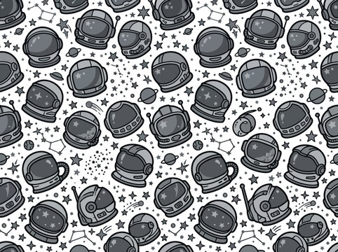 Stunning Repeating Space Helmets Creative Visual