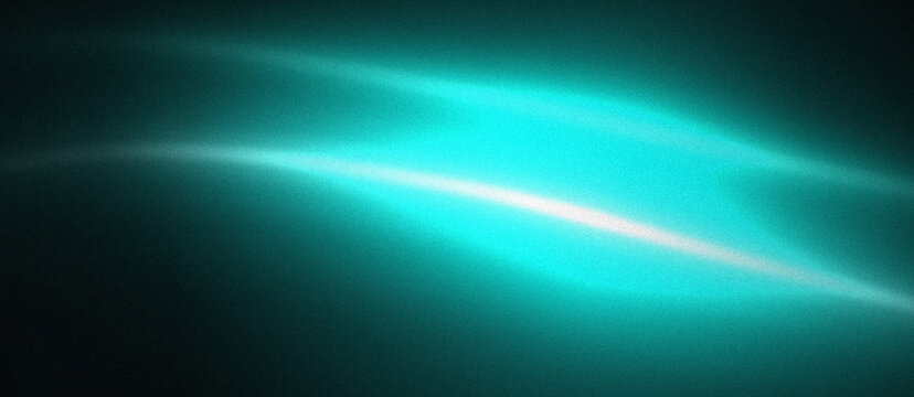 Fundo abstrato com onda de luz ciano no escuro, textura com ru&iacute;do (noise) para background, header e web design.