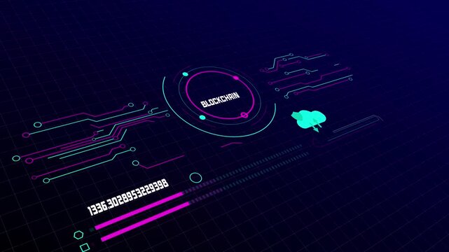 Secure Blockchain Ecosystem Visualizing Decentralized Transactions, Digital Ledger Technology and Futuristic 4K Motion Graphics.