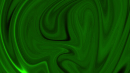 Abstract Deep Green Liquid Marble Background with Smooth Wavy Silk Texture © rehmat