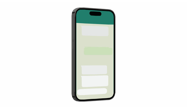WhatsApp style smartphone chat and voice messaging interface vector illustration