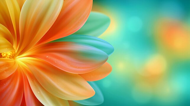 Soft pastel flower close up with glowing bokeh and aqua background for beauty branding and elegant floral decor design.

