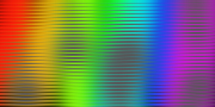 Rainbow holographic texture with horizontal lines, colorful abstract gradient background, vibrant spectrum pattern for modern digital designs