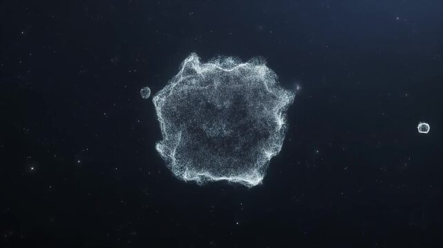 microscopic crystal growth time-lapse in dark background, science