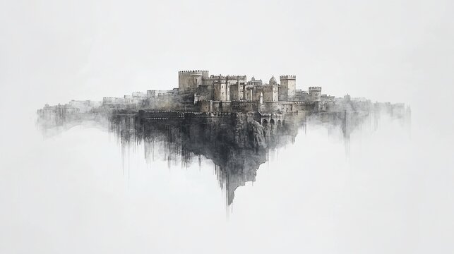 Floating, ancient, castle city