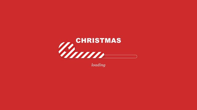 Christmas Loading Red Holiday Motion For Seasonal Countdown And Festive Celebration Animation