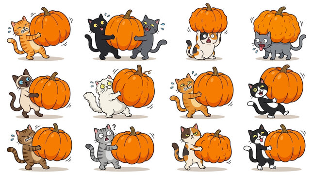 halloween pumpkins seamless pattern