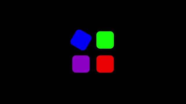 animated gif video icon colorful rotating loading box