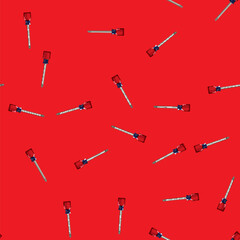 Obraz premium seamless pattern construction screwdriver tool cartoon. construction screwdriver tool sign vector