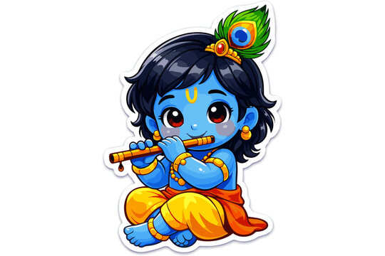 Krishna Janmashtami Celebration Poster Vector