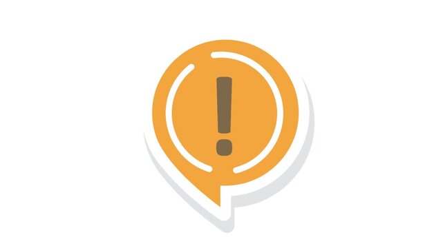 Important, attention, notice, sign, video. Announce message and sticker, important information.