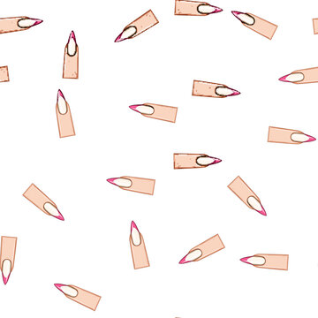 pattern round nail shape cartoon. squoval edge, lipstick flare, arrowhead mountain round nail shape sign vector