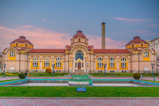 The Central Mineral Baths building in Sofia, Bulgaria
