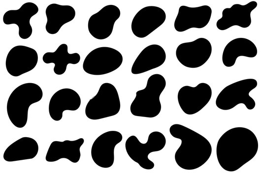 Blob Shape Abstract Liquid Organic Set