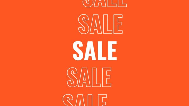 Sale text animation for retail marketing promo
