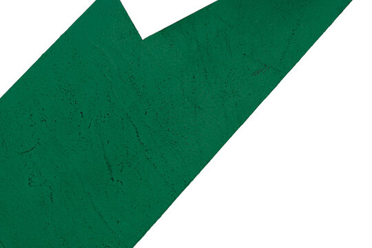 Isolated textured abstract geometric forest green shape on transparent background, eco-friendly design asset