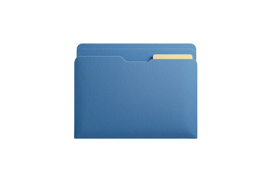 Closed blue document folder with top tab
