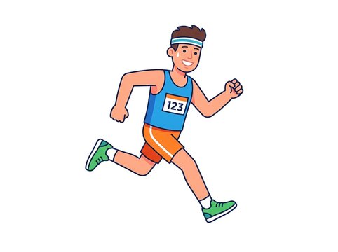 young man running