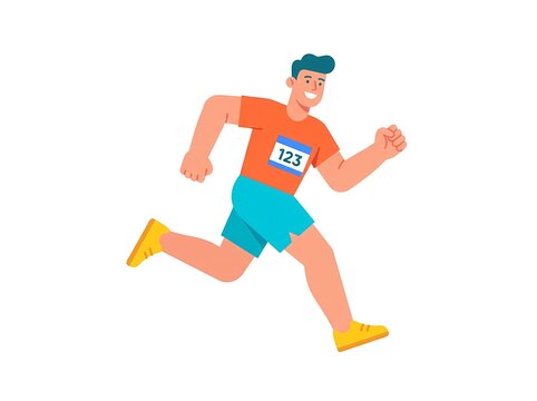 running man vector