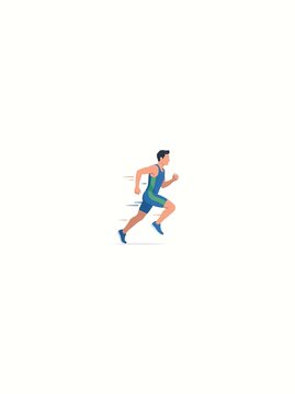 vector illustration of a runningman
