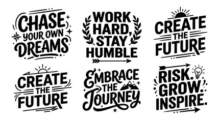 Obraz premium Inspirational Quotes Typography Collection