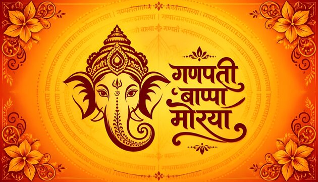 Ganesh Chaturthi Template with background