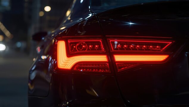 Detailed image of vehicle tail light assembly.