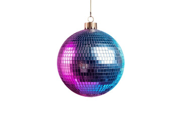 Fototapeta premium Purple blue mirrored disco ball ornament