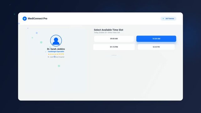 Online Doctor Appointment UI Dashboard