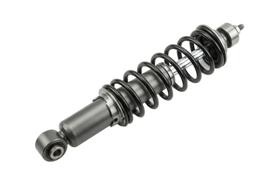 Automotive shock absorber strut with coil spring assembly.