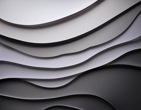 gray layered paper cut abstract background with subtle gradient