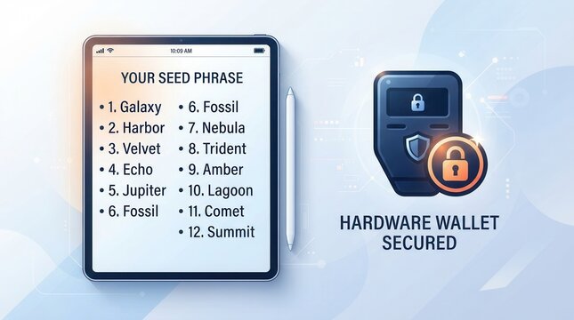 Secure Your Crypto Assets with a Hardware Wallet and Seed Phrase.