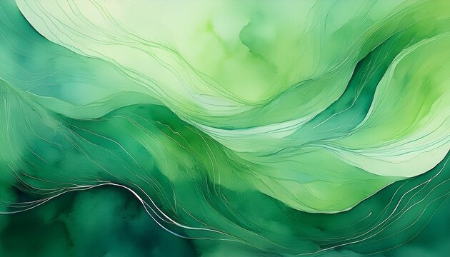 green watercolor abstract background textured with minimal style