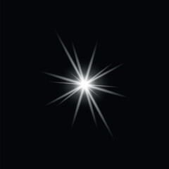 Fototapeta premium Bright starburst, overlay effect vector element