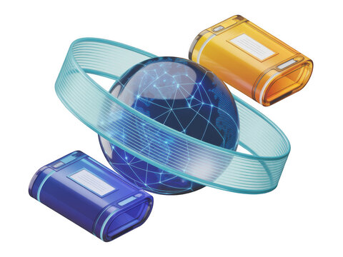 Pixel art space planet with orbital ring and supply crates