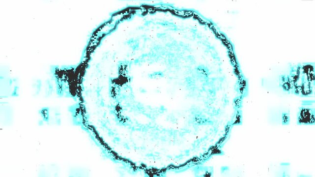Cyan Cyber Glitch Reactor Energy Core Seamless 4K VJ Loop
