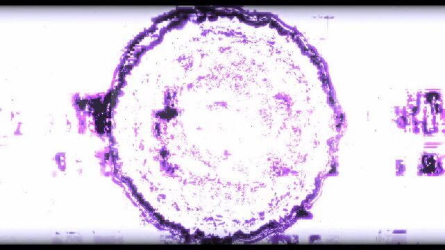 Purple Cyber Glitch Reactor Energy Core Seamless 4K VJ Loop
