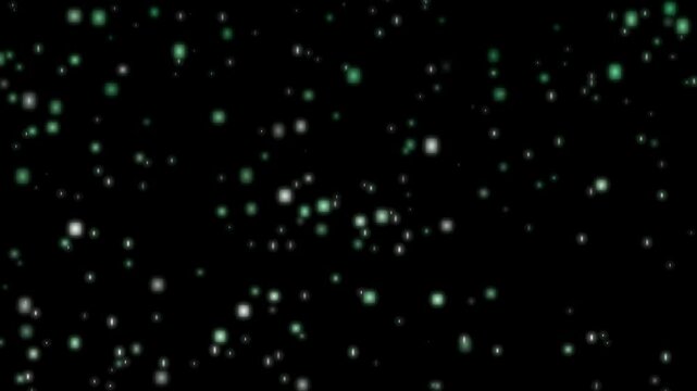 Glowing Fire Embers and Rising Sparks Overlay Seamless Loop in soft green tones