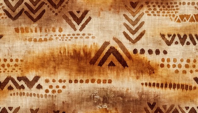 Ancient African mud cloth inspired abstract background